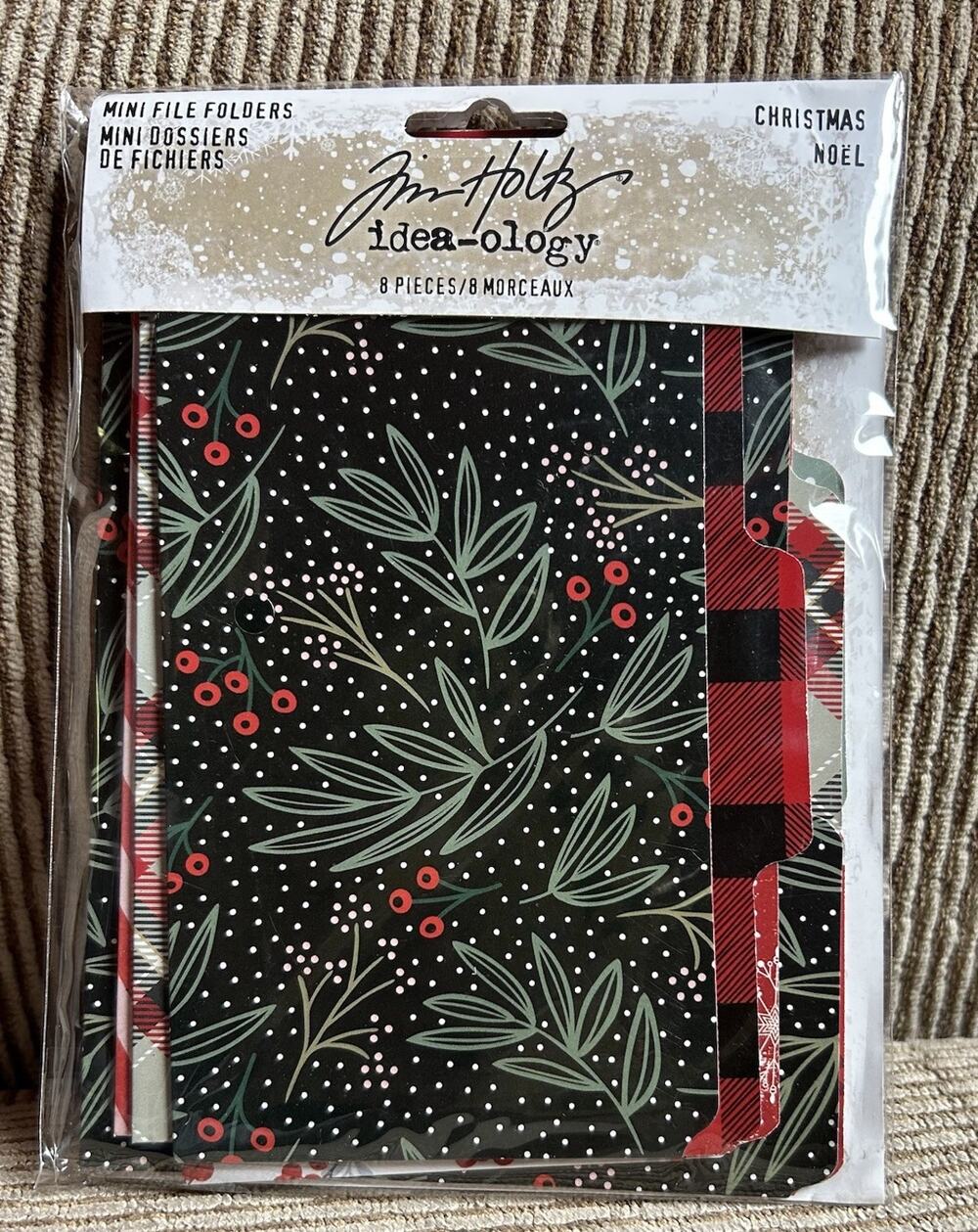 New Tim Holtz Christmas Mini File Folders TH94191 Retired 2021 RARE